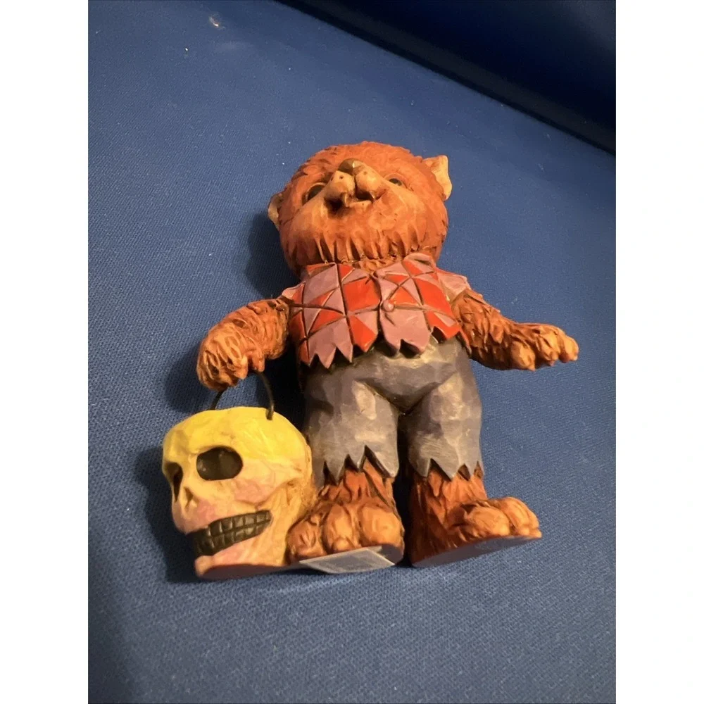 Set Of 2 Jim Shore Mini Halloween Trick Or Treat Werewolf & Skeleton Figurines